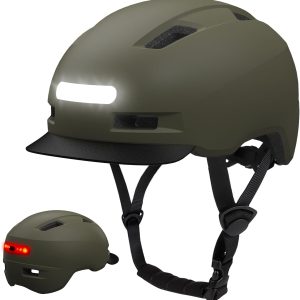Κράνος ποδηλάτου KINGLEAD εμπρός και πίσω φως (LED)-GREEN